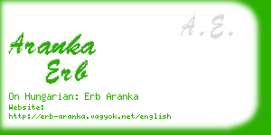 aranka erb business card